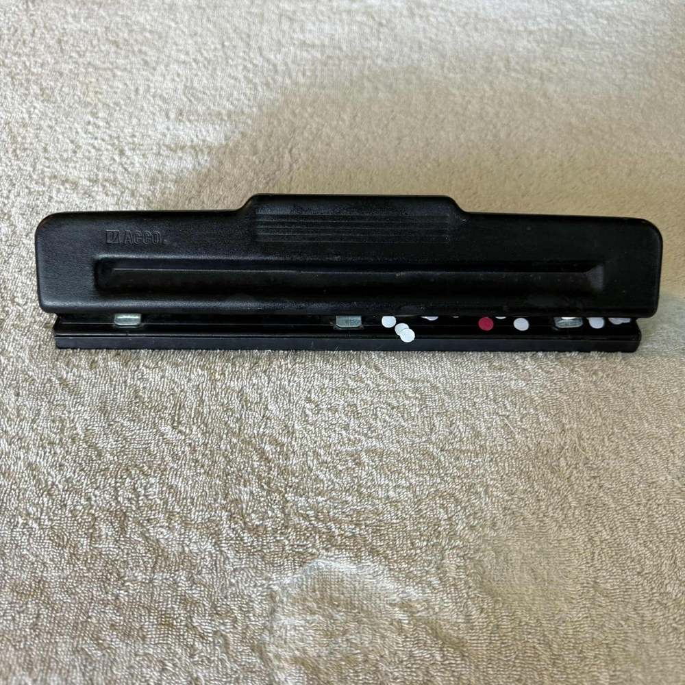 Acco Black 3-Hole Punch Office Stationery
